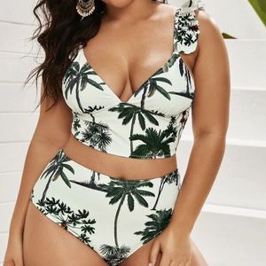 Tropical high rise bikini
